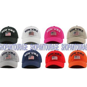 Newhattan NY19 New York USA Flag Unisex Hat Cap